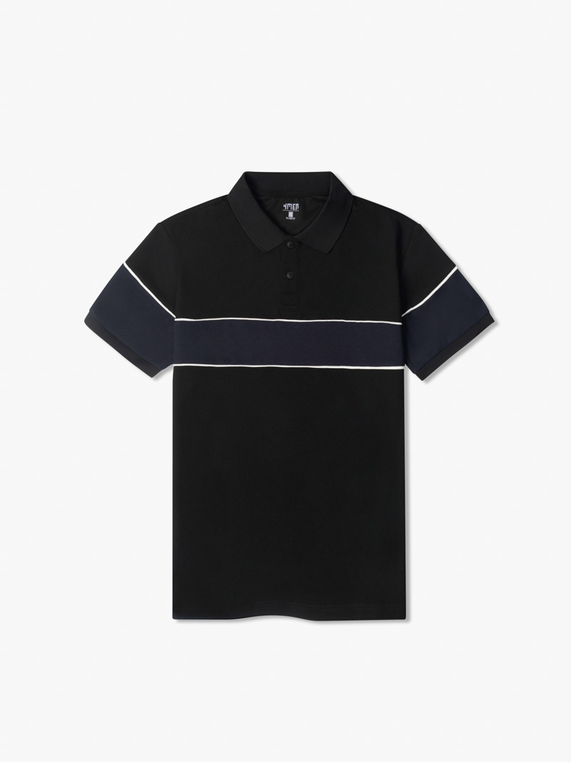 Áo Polo Tổ Ong Phối Sọc Ngang Form Slimfit PO104