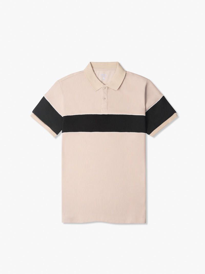 Áo Polo Tổ Ong Phối Sọc Ngang Form Slimfit PO104