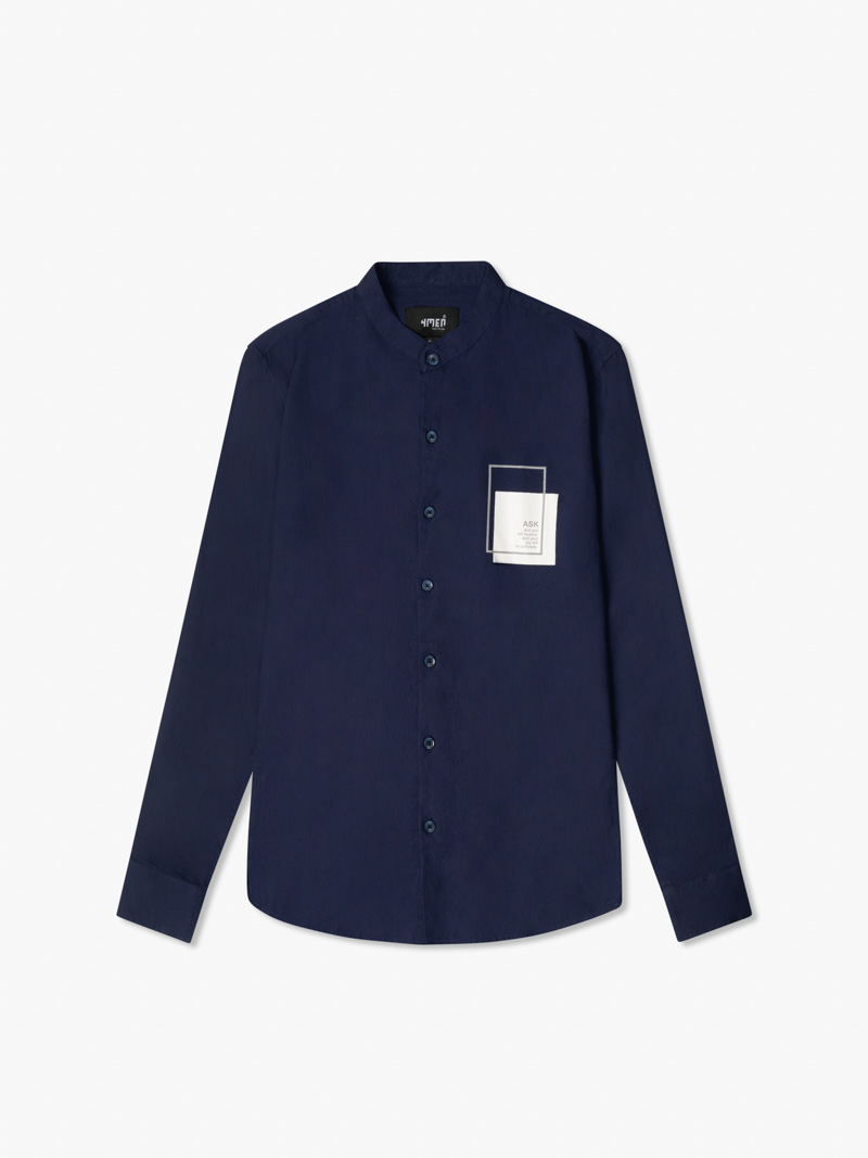 Áo Sơ Mi Cổ Lãnh Tụ In Ngực ASM1309