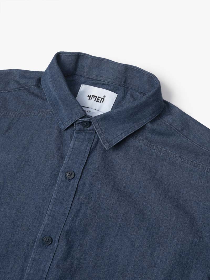 ÁO SƠ MI DENIM FORM REGULAR SM134 MÀU XANH DƯƠNG