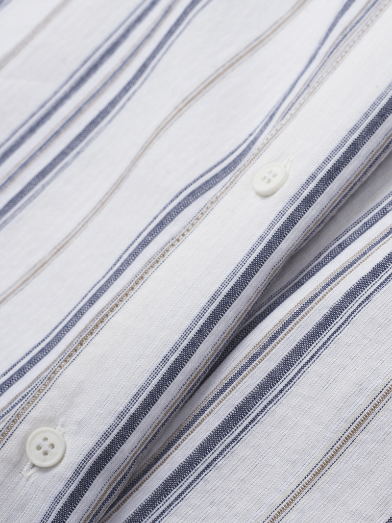 Áo Sơ Mi Linen Sọc Tay Ngắn Form Loose SM148