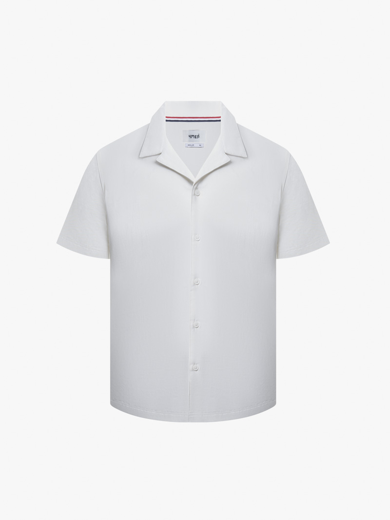 Áo Sơ Mi Cổ Cuban Thêu Sọc 3 Màu Form Regular SM147