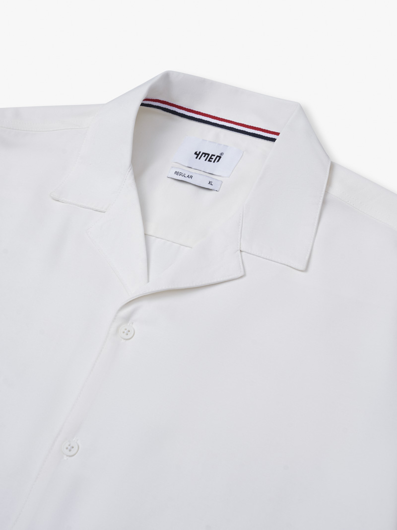 Áo Sơ Mi Cổ Cuban Thêu Sọc 3 Màu Form Regular SM147