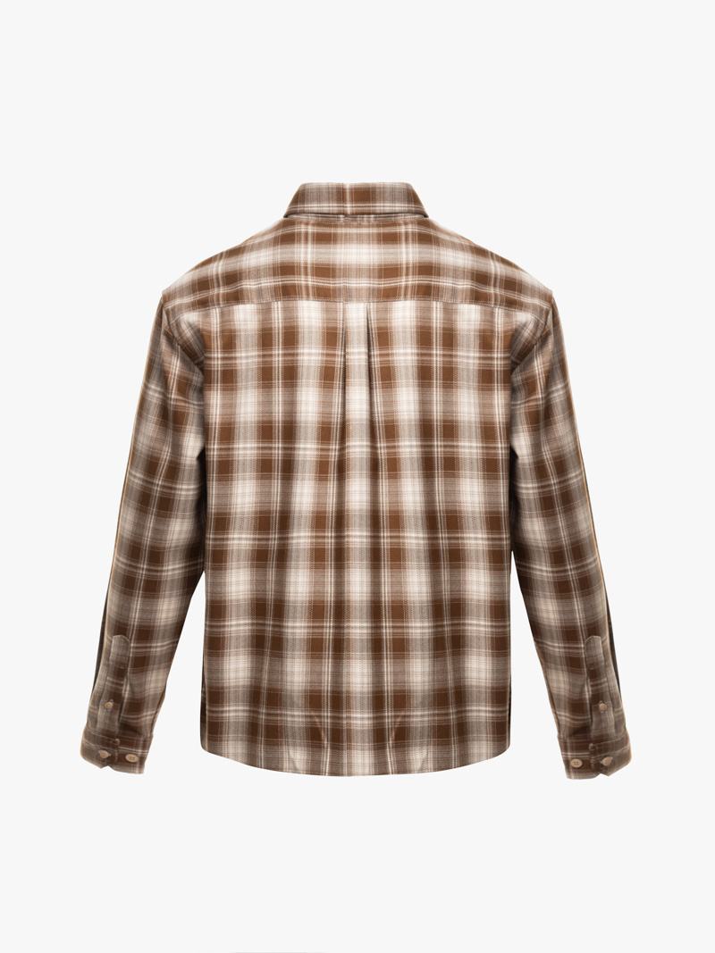 Áo Overshirt Vải Caro Flannel Thêu Heritage Form Loose SM167