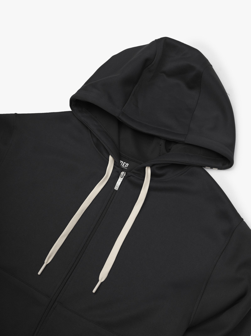 Áo Khoác Hoodie khóa zip Phối Dây Sọc Form Regular AH006 Màu Đen