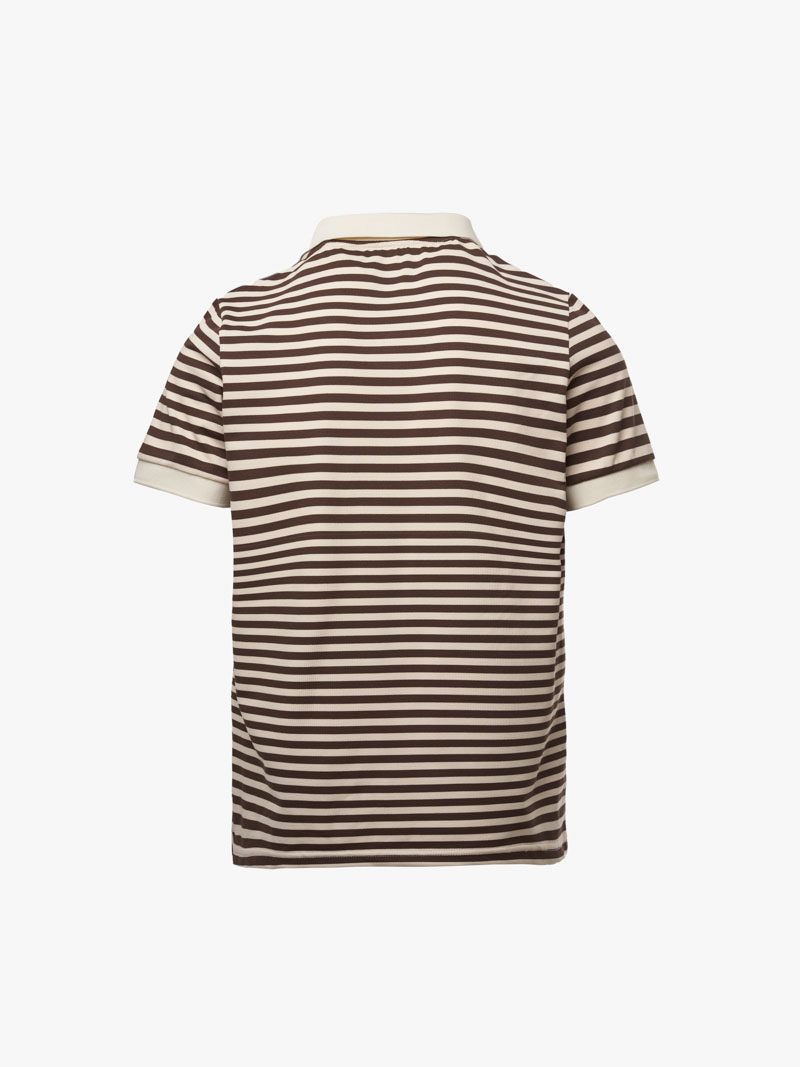 Áo Polo Sọc Cổ Tim In Logo Tròn 4M Ở Ngực Form Slimfit PO151