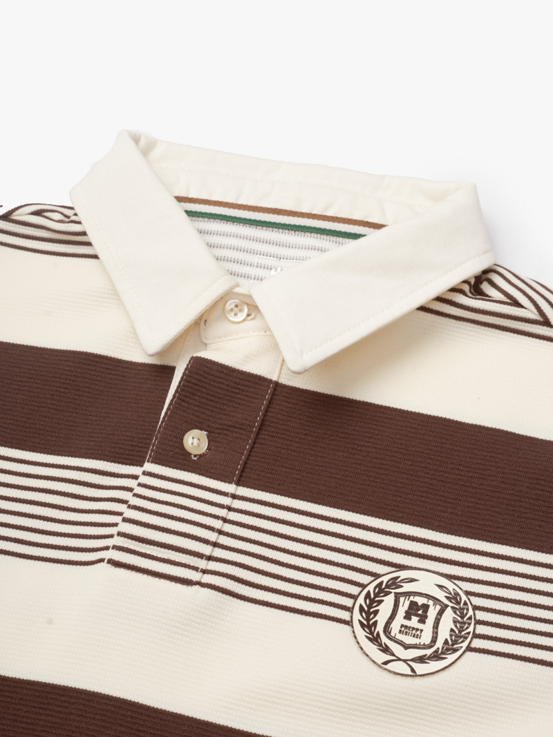 Áo Rugby Shirt Sọc Ngang In Logo Preppy Heritage Ở Ngực Form Regular PO150 Sọc Nâu