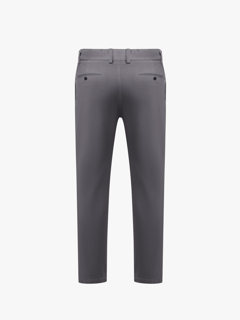 Quần Kaki Trơn Signature Gắn Tag Kim Loại Form Slimfit QK028 Màu Xanh Đậm