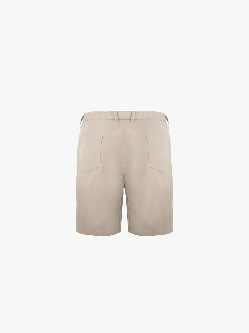 Quần Short Kaki Sidetab Xếp Ly Form Regular QS069 Màu Be