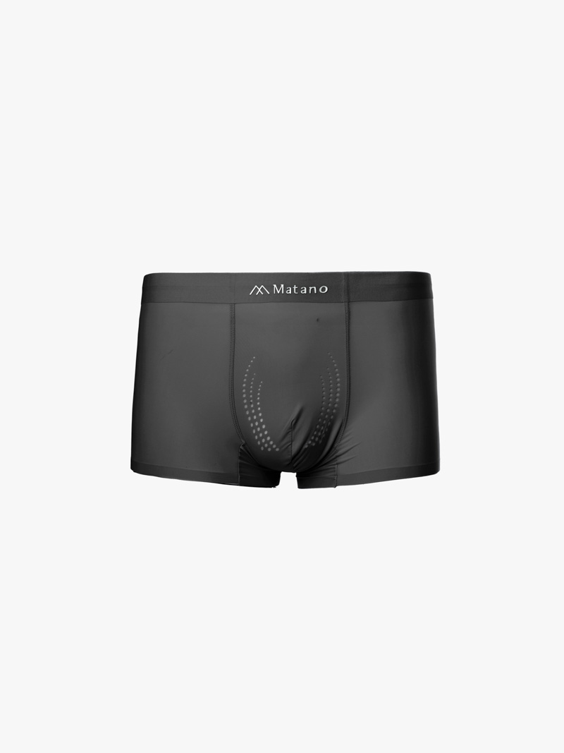 Quần Boxer Lụa Băng Đục Lỗ Thoáng Khí QL067 Màu Đen