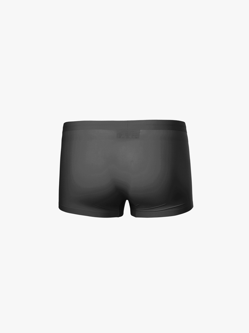 Quần Boxer Lụa Băng Đục Lỗ Thoáng Khí QL067 Màu Đen
