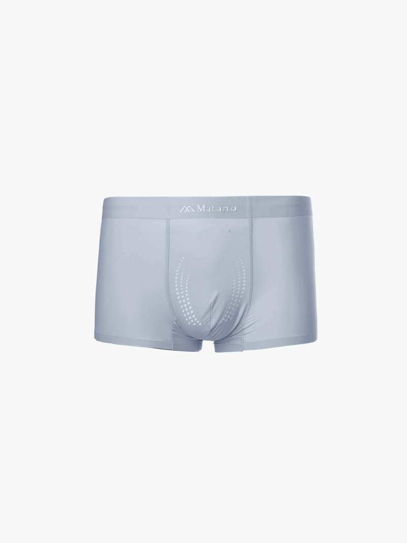 Quần Boxer Lụa Băng Đục Lỗ Thoáng Khí QL067 Màu Xám Đậm