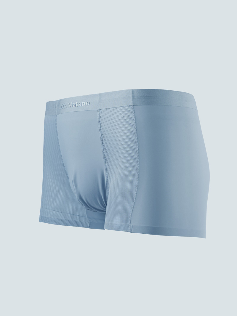 Quần Boxer Lụa Băng Phối Lưới Hai Bên QL068 Màu Xanh Biển