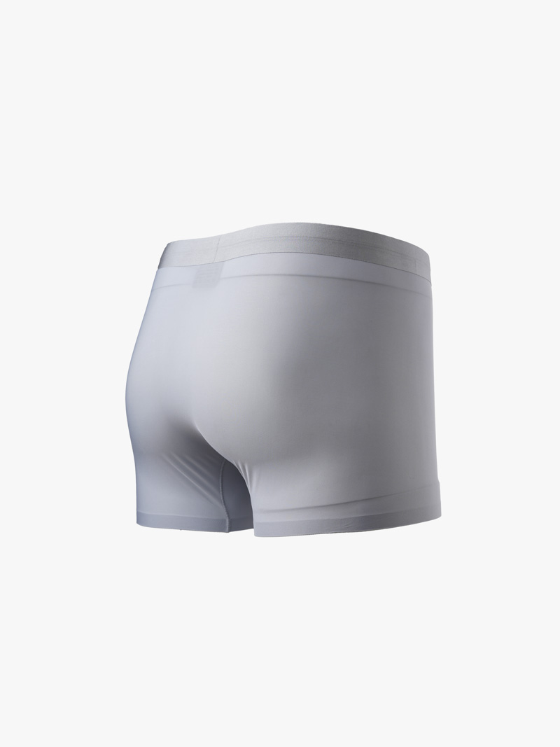 Quần Boxer Lụa Băng Phối Lưới Hai Bên QL068 Màu Xám Nhạt
