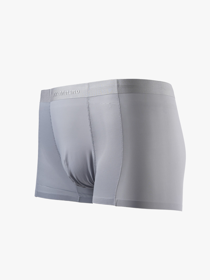 Quần Boxer Lụa Băng Phối Lưới Hai Bên QL068 Màu Xám Nhạt