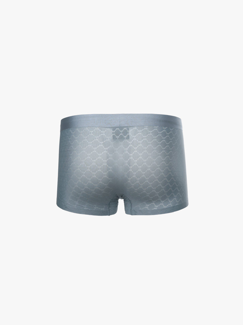 Quần Boxer Lụa Băng Thông Hơi Hoạ Tiết QL069 Màu Xám