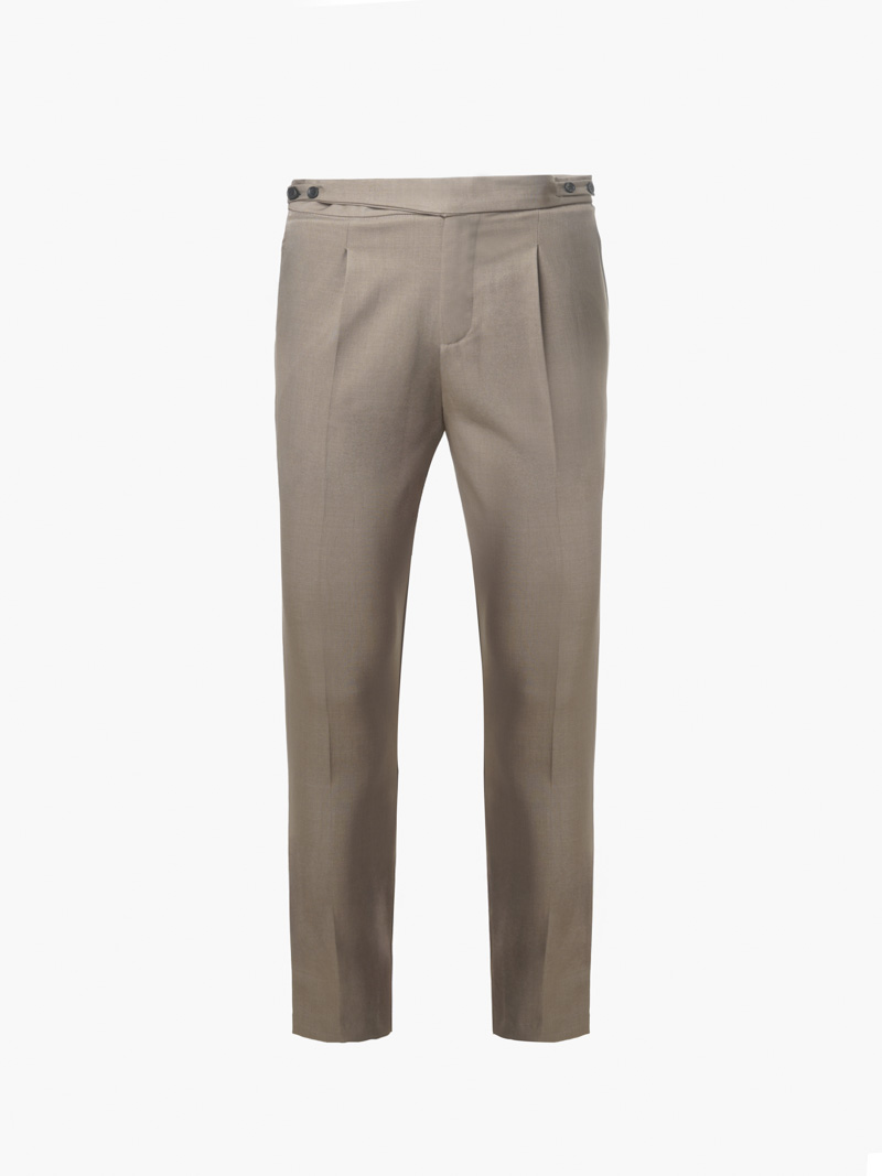 Quần Tây Sidetab Hai Bên Slimfit Trơn QT067 Màu Nâu