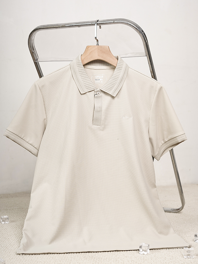 Áo Polo Cool-X Thêu Logo Tròn 4M Form Regular PO167 Màu Be