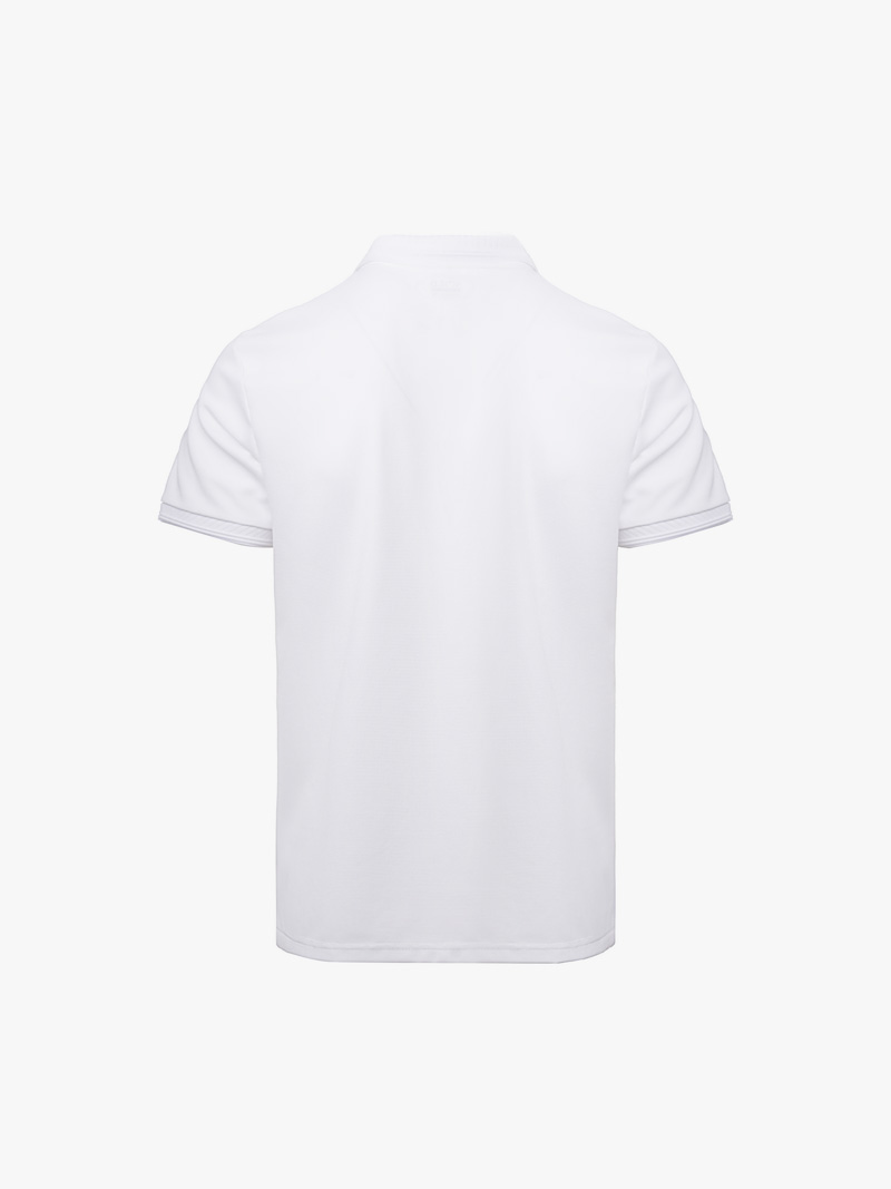 Áo Polo Cool-X Thêu Logo Tròn 4M Form Regular PO167 Màu Trắng