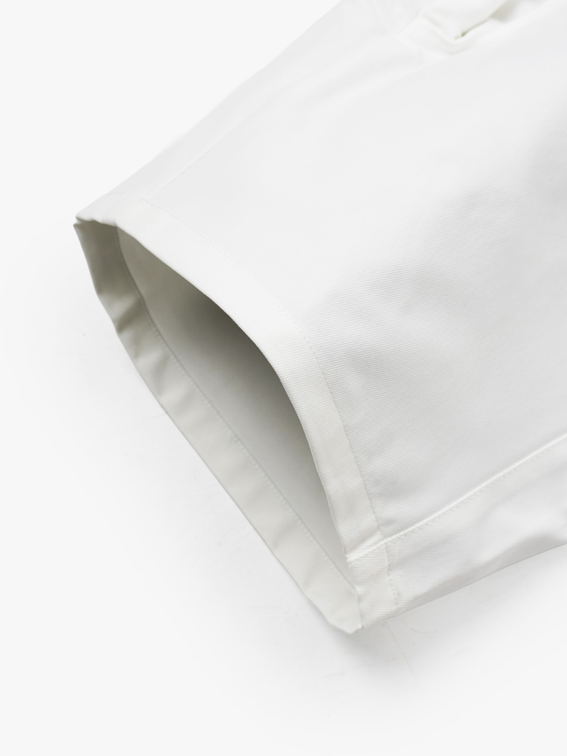 Quần Short Kaki Sidetab Xếp Ly Form Regular QS069 Màu Trắng