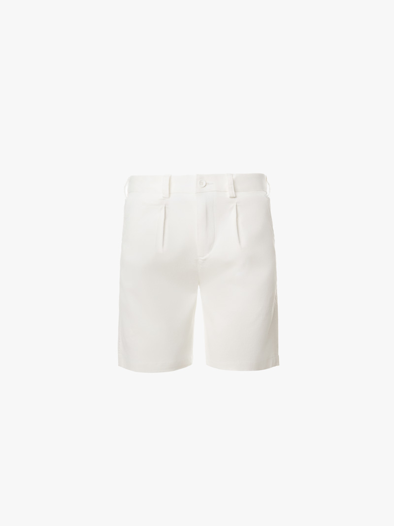Quần Short Kaki Diễu 2 Bên Miệng Túi Form Straight QS074 Màu Trắng