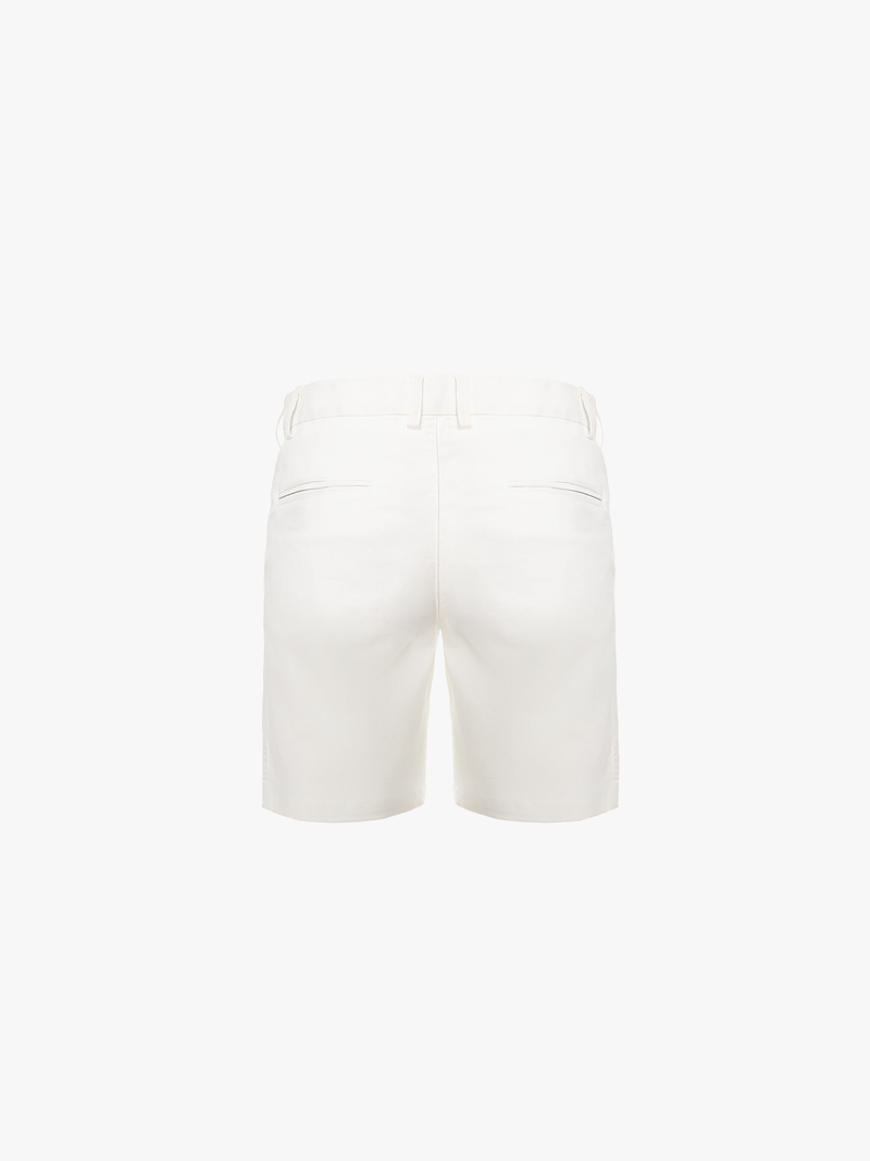 Quần Short Kaki Diễu 2 Bên Miệng Túi Form Straight QS074 Màu Trắng