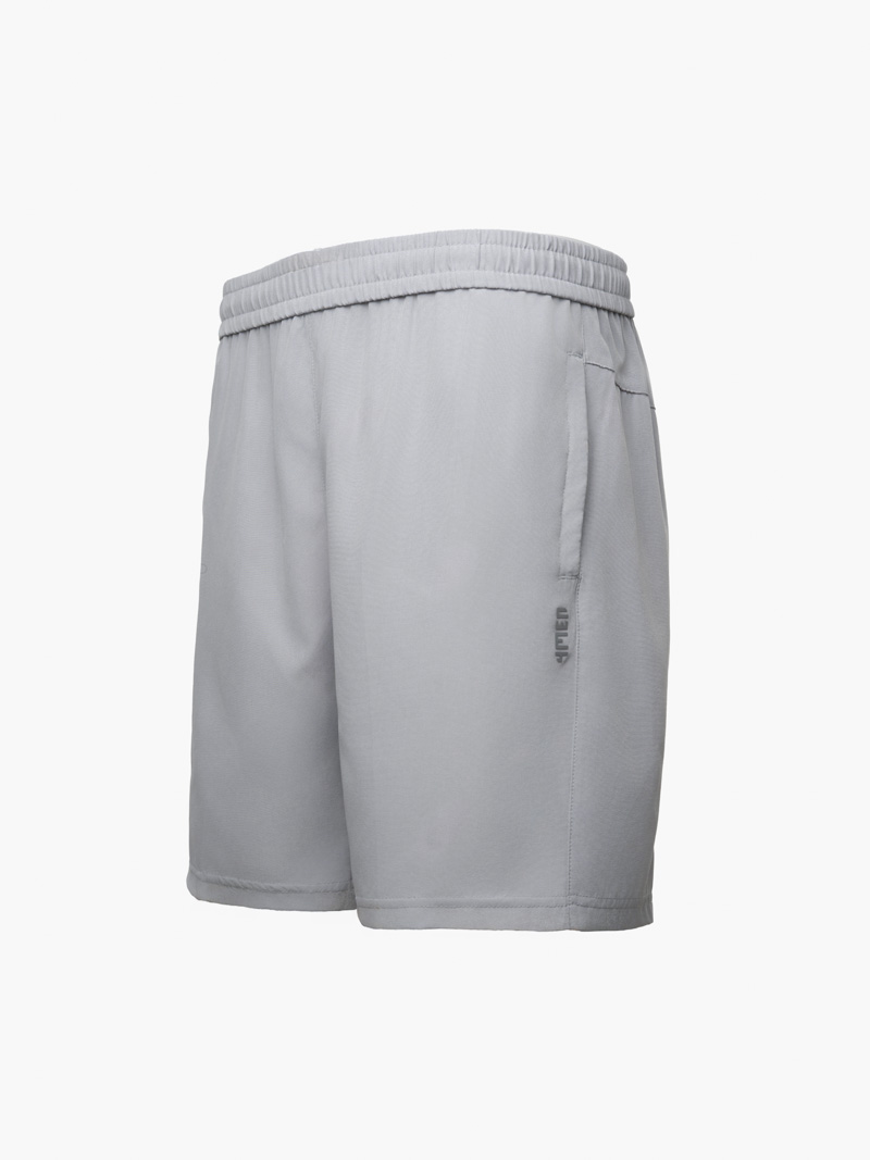 Quần Short Thể Thao In Chữ 4MEN ở Túi Form Relax Sport QS077 Màu Xám Nhạt