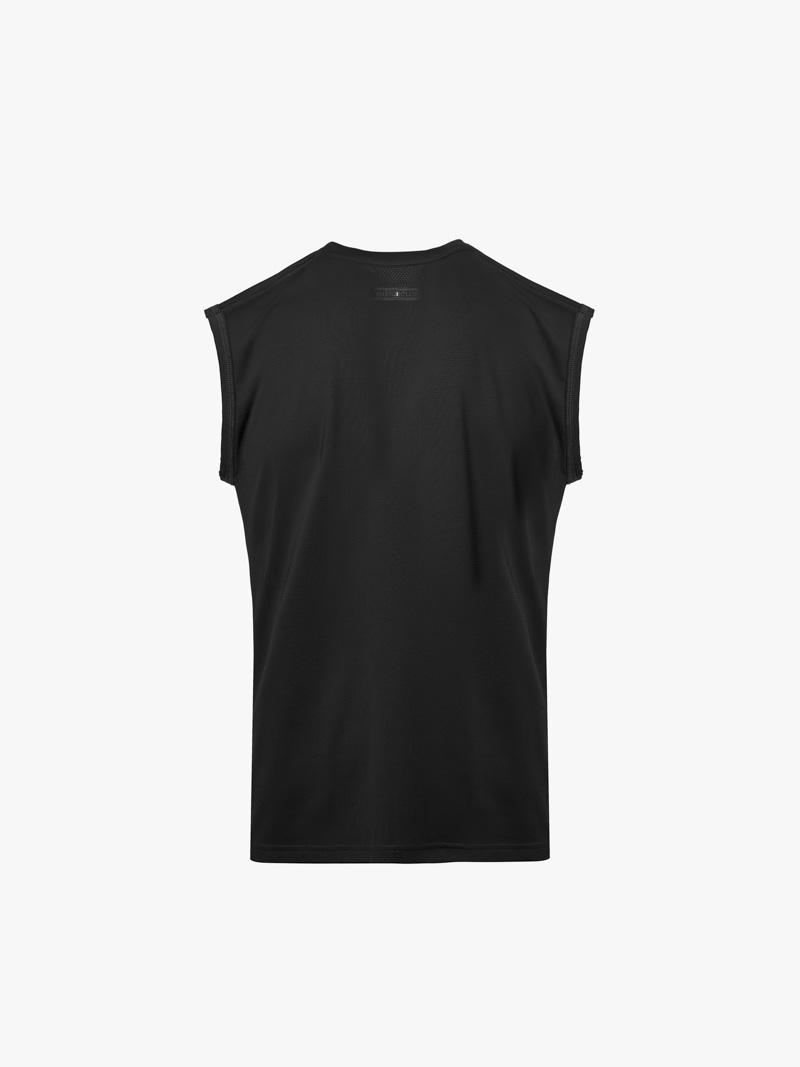 Áo Ba Lỗ In Logo 4MEN Club Sau Lưng Form Regular AT179 Màu Đen