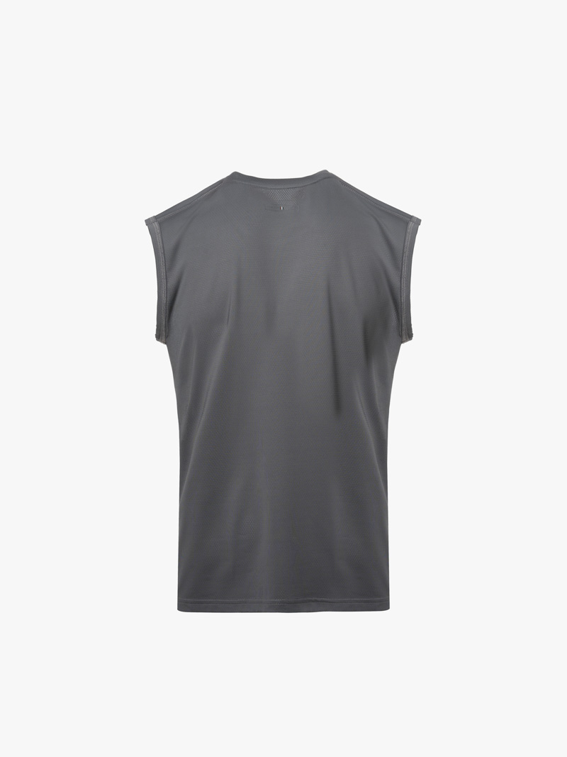 Áo Ba Lỗ In Logo 4MEN Club Sau Lưng Form Regular AT179 Màu Xám