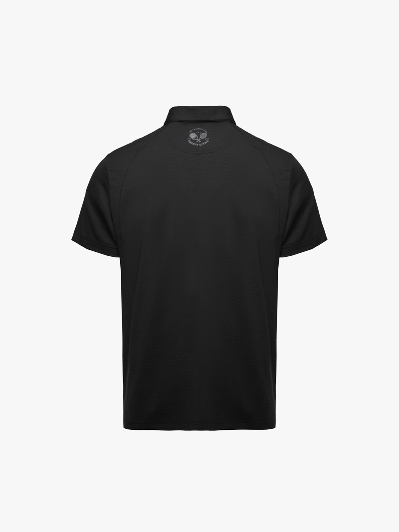 Áo Polo Thể Thao In Chữ Sport Ở Ngực Form Regular Sport PO168 Màu Đen
