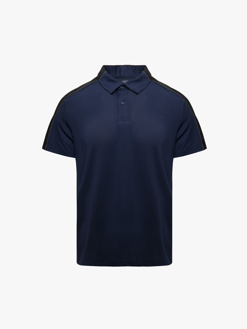 Áo Polo Thể Thao Phối In Logo 4MEN Club Sau Lưng Form Regular PO169 Màu Xanh Đen