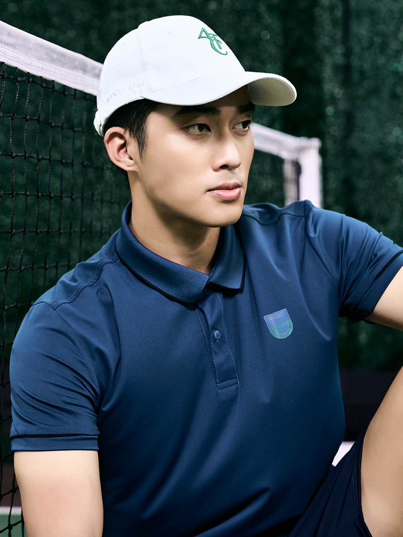 Áo Polo Thể Thao Phối Viền Form Regular PO170 Màu Xanh Đen
