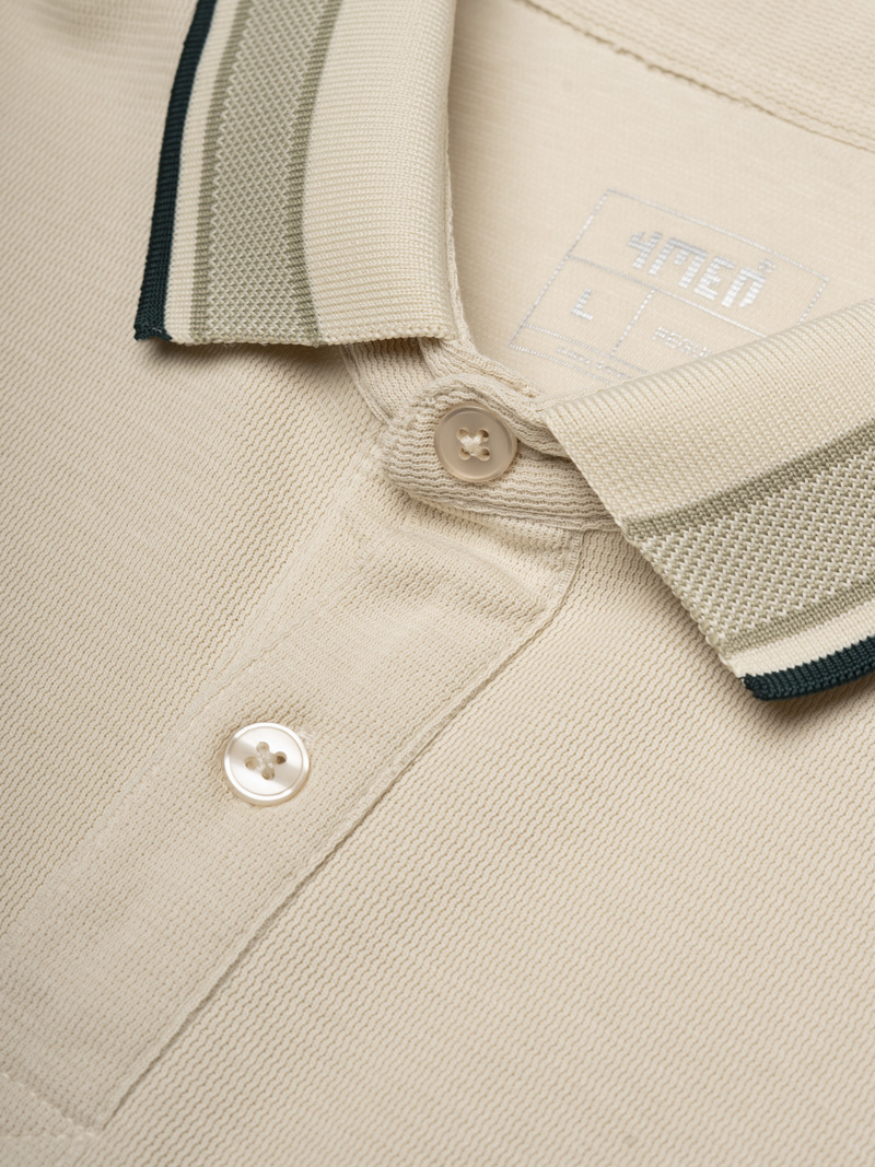 Áo Polo Cổ Phối Màu Form Regular PO172 Màu Be