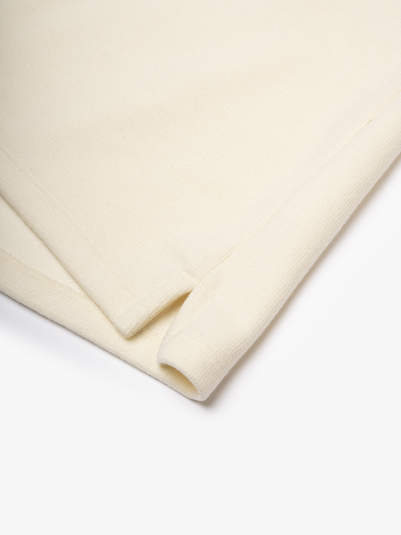 Áo Polo Dệt Kim Dây Kéo Form Slimfit PO174 Màu Trắng Kem