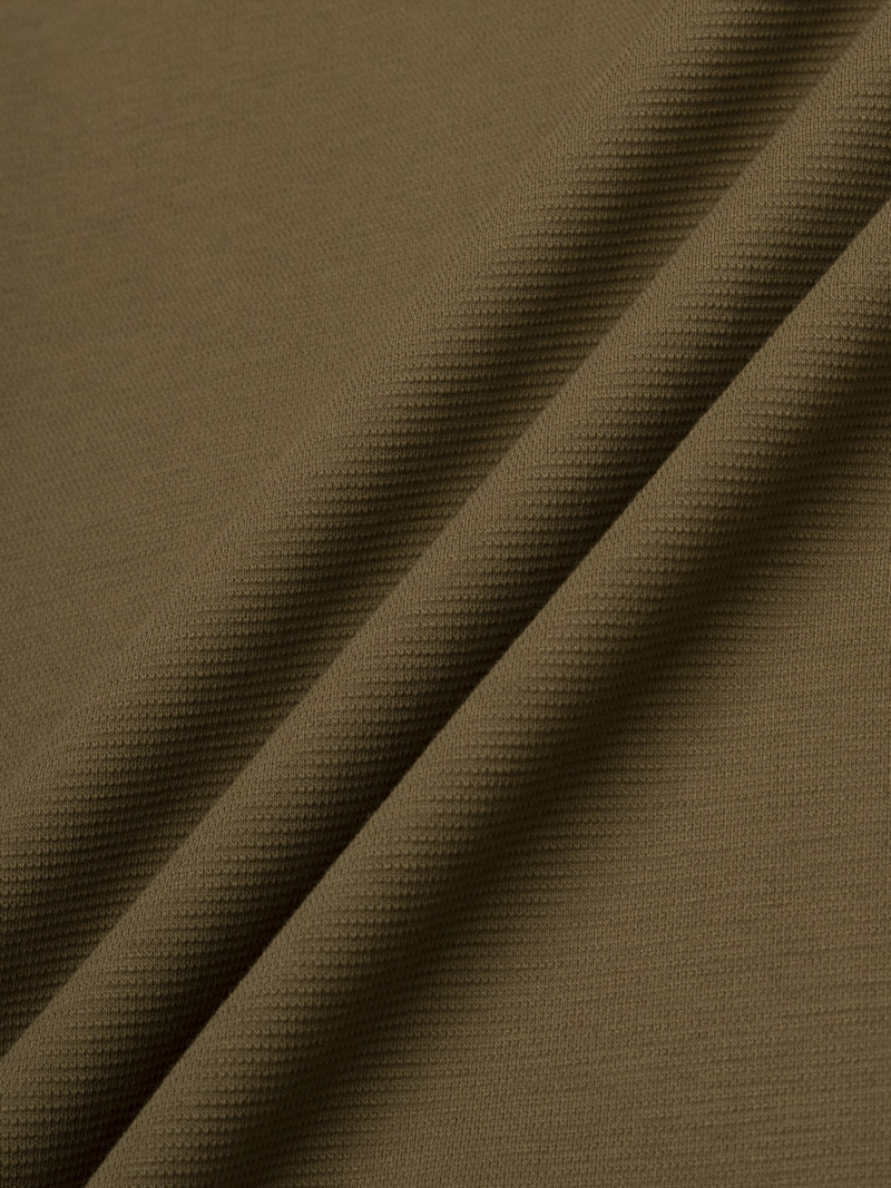 Áo Polo Phối Bo Cổ Dệt Mè Form Regular PO173 Màu Rêu