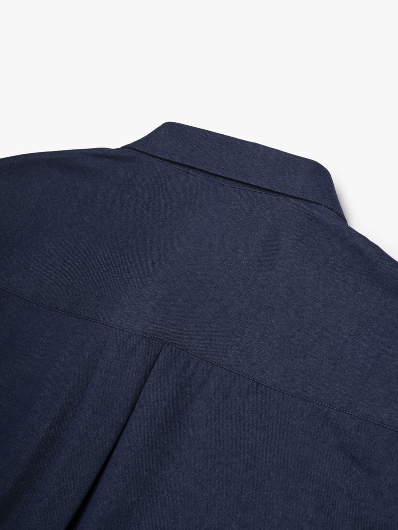 Áo Sơ Mi Denim Thêu Just Breath Form Regular SM196 Màu Xanh Biển Đậm