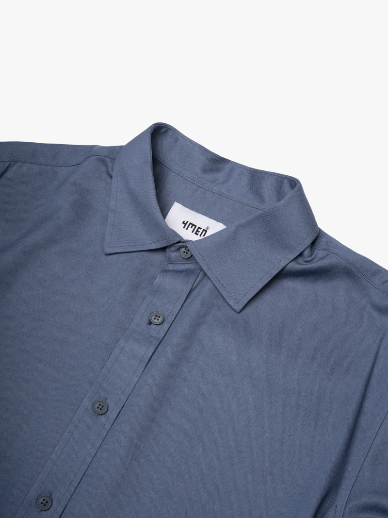 Áo Sơ Mi Denim Thêu Just Breath Form Regular SM196 Màu Xanh Biển Nhạt