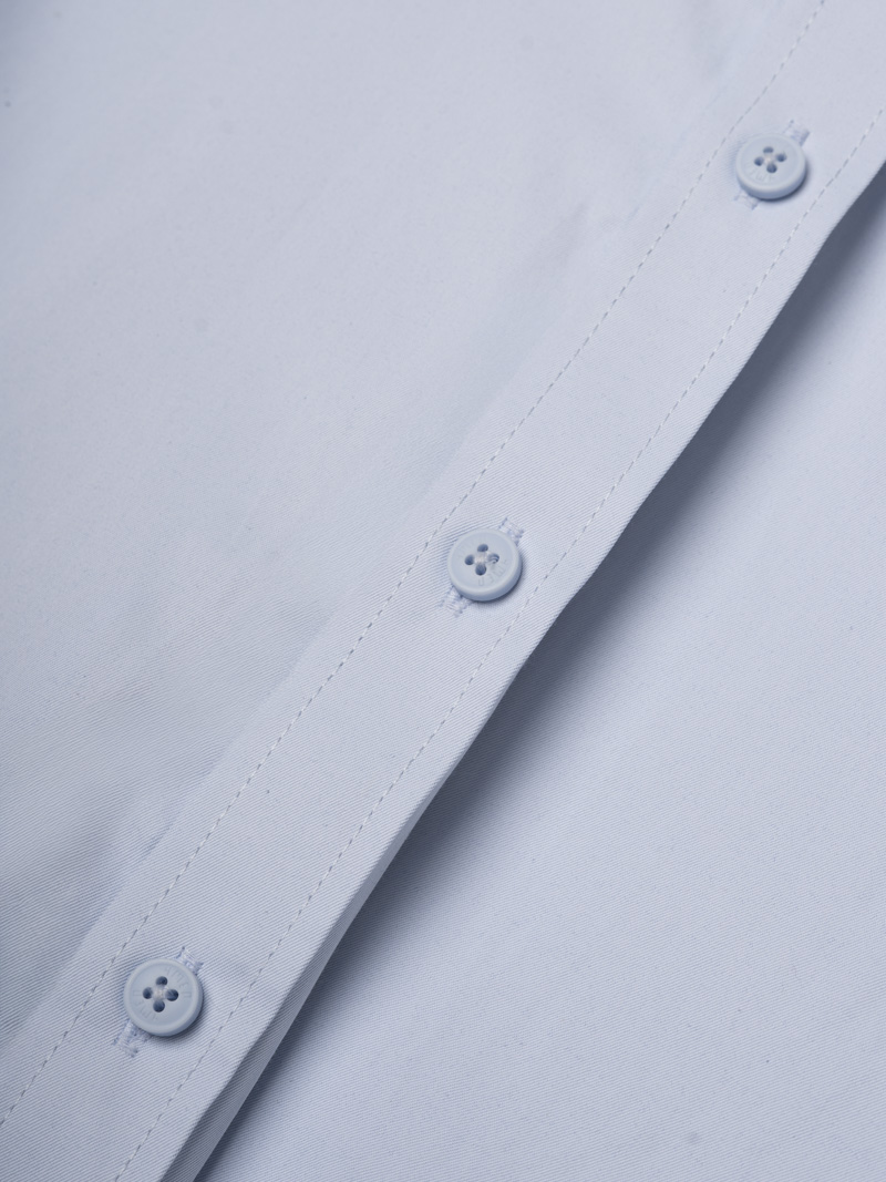 Áo Sơ Mi Tay Ngắn Thêu Logo M Form Regular SM197 Màu Xanh Biển