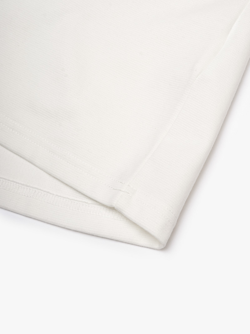 Áo Thun Cổ Tròn Phối Bo Form Regular AT180 Màu Trắng