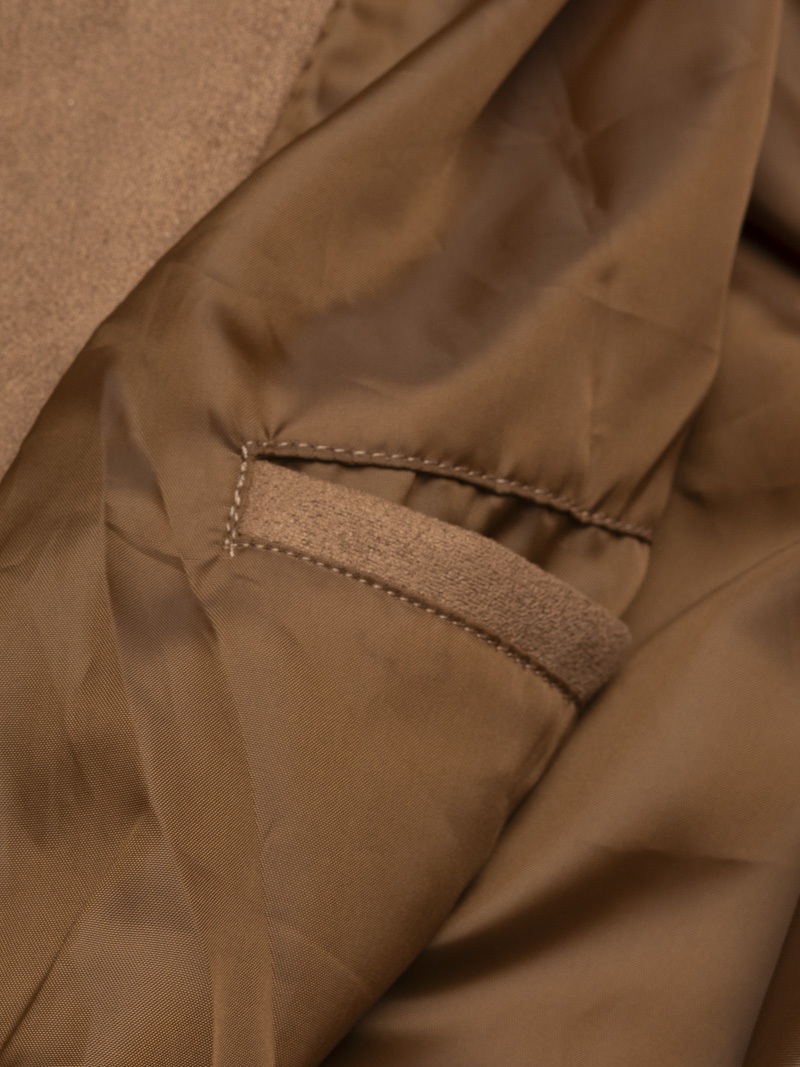 Áo Khoác Da Lộn Dây Kéo Form Regular AK079 Màu Bò