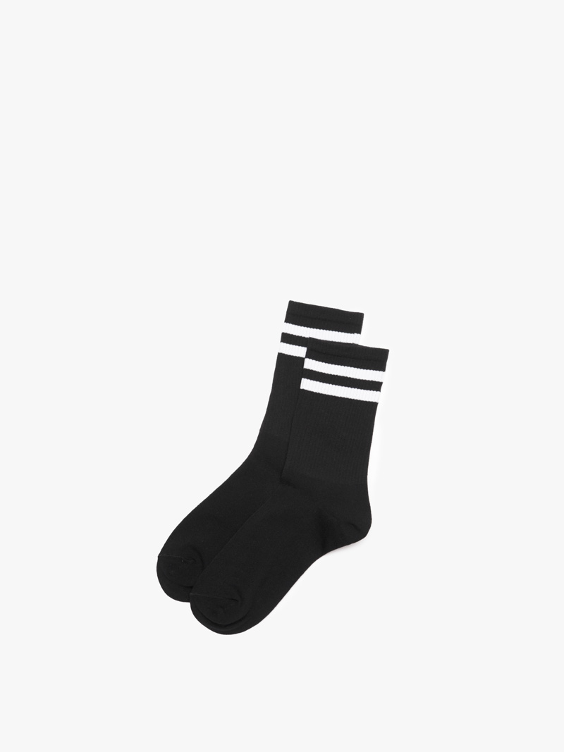 Vớ Nam cổ cao phối màu VO146 Màu Đen