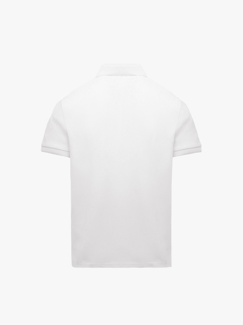 Áo Polo Cá Sấu In Sọc 2 Bên Form Regular PO178 Màu Trắng