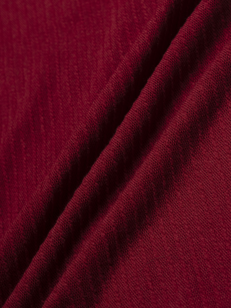 Áo Polo Dệt Kim Gân Nổi Form Regular PO176 Màu Đỏ Đô