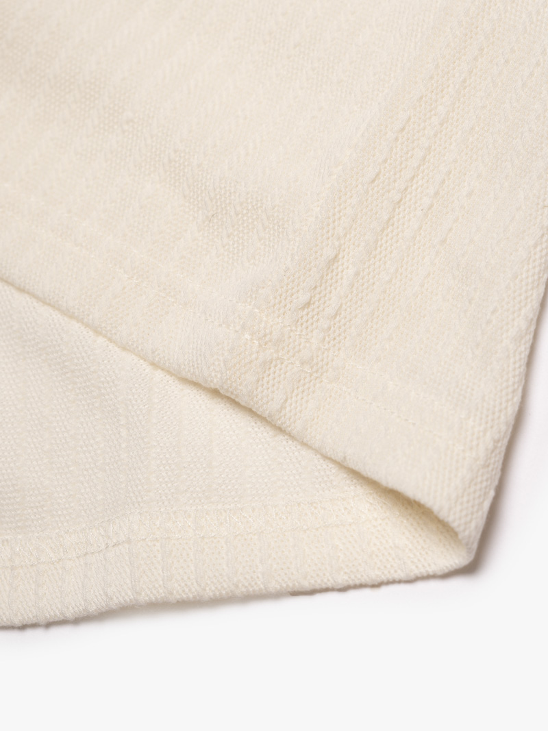 Áo Polo Dệt Kim Gân Nổi Form Regular PO176 Màu Trắng