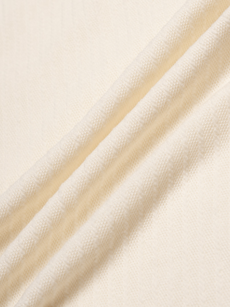 Áo Polo Dệt Kim Gân Nổi Form Regular PO176 Màu Trắng