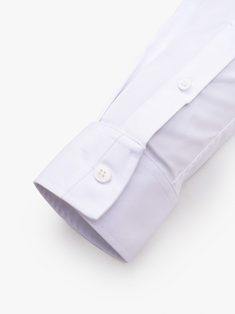 Áo Sơ Mi Diễu Ly Hạn Chế Nhăn Wrinkle X Thêu Peakhour Form Slimfit SM182 Màu Trắng