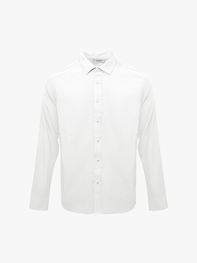 Áo Sơ Mi Tay Dài Linen Trơn Form Regular SM199 Màu Trắng