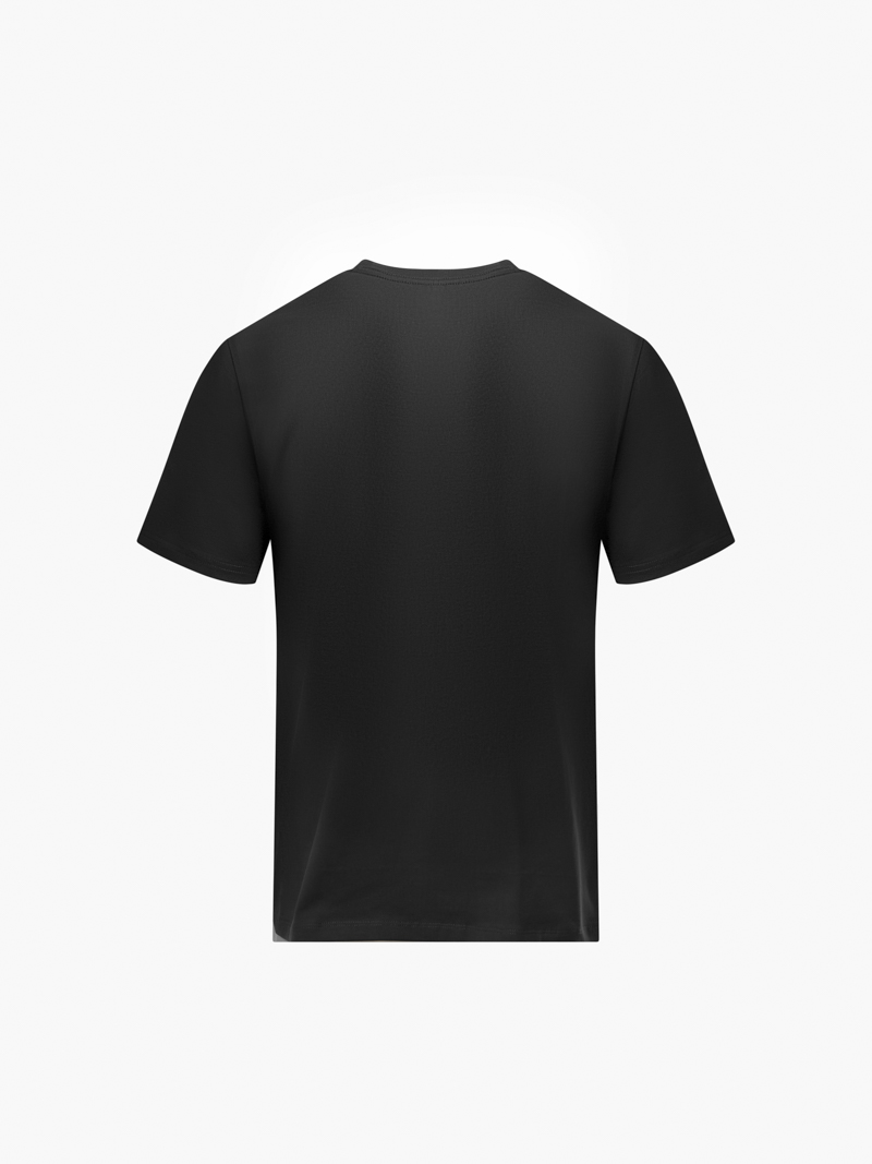 Áo Thun Cổ Tròn Trơn Form Modern AT186 Màu Đen