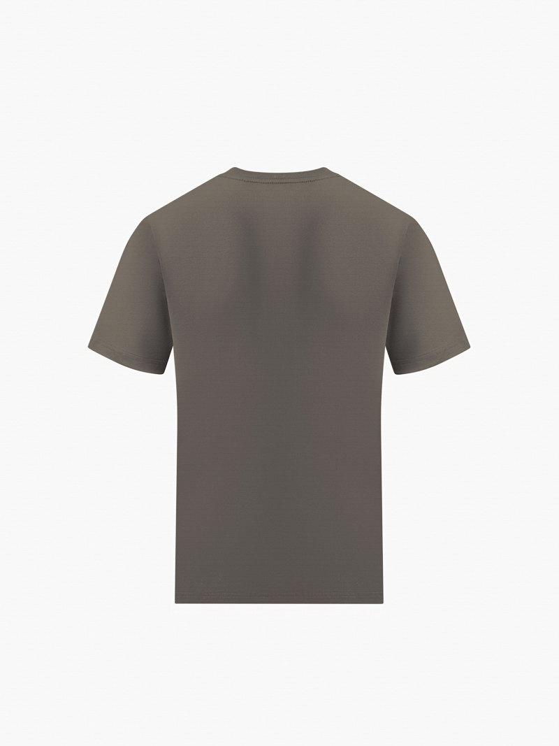 Áo Thun Cổ Tròn Trơn Form Modern AT186 Màu Nâu