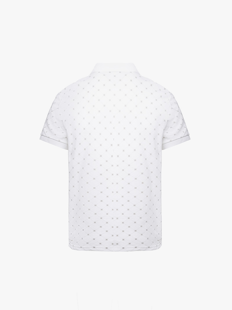 Aó Polo In Pattern Ngựa Form Regular PO180 Màu Trắng